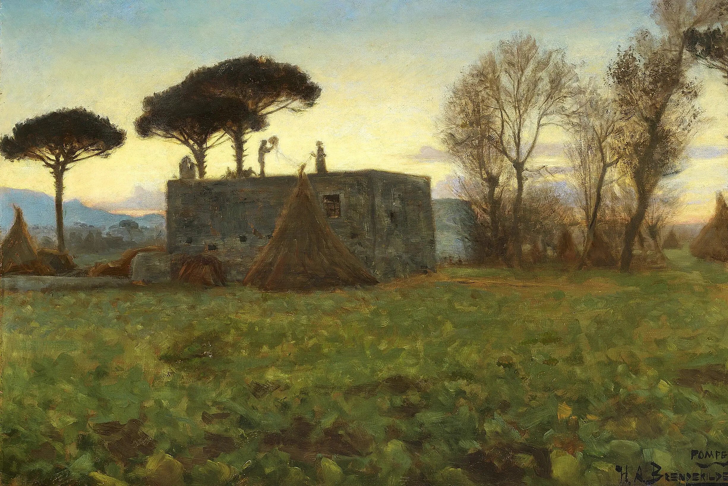 Soirée à Pompéi. - H. A. Brendekilde - Alpha Reproduction