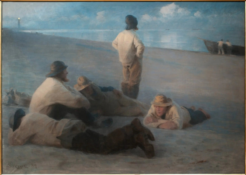 Skagen Plajında Yaz Gecesi - Peder Severin Krøyer