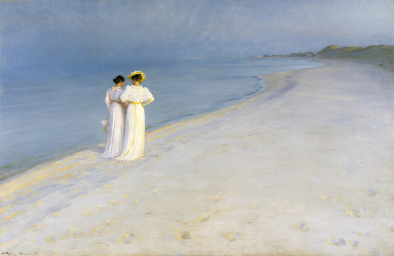 Skagen Plajında Yaz Gecesi - Peder Severin Krøyer