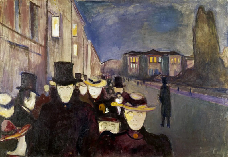 Karl Johan Caddesi'nde Akşam - Edvard Munch