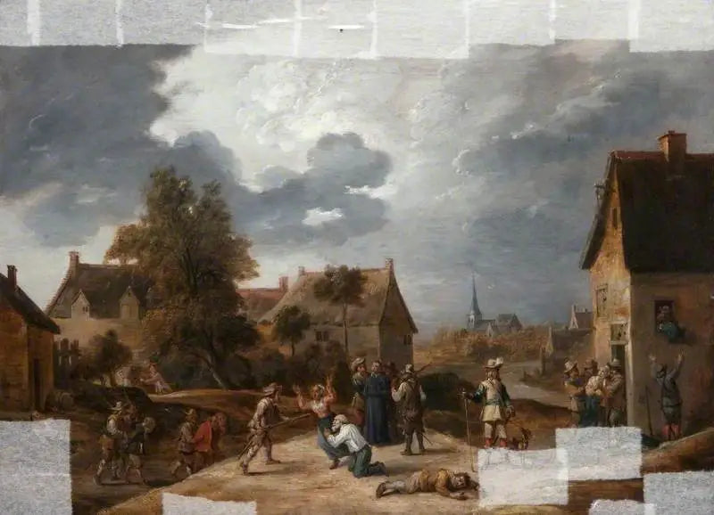 Askerler Bir Köyü Soyarken - David Teniers le Jeune
