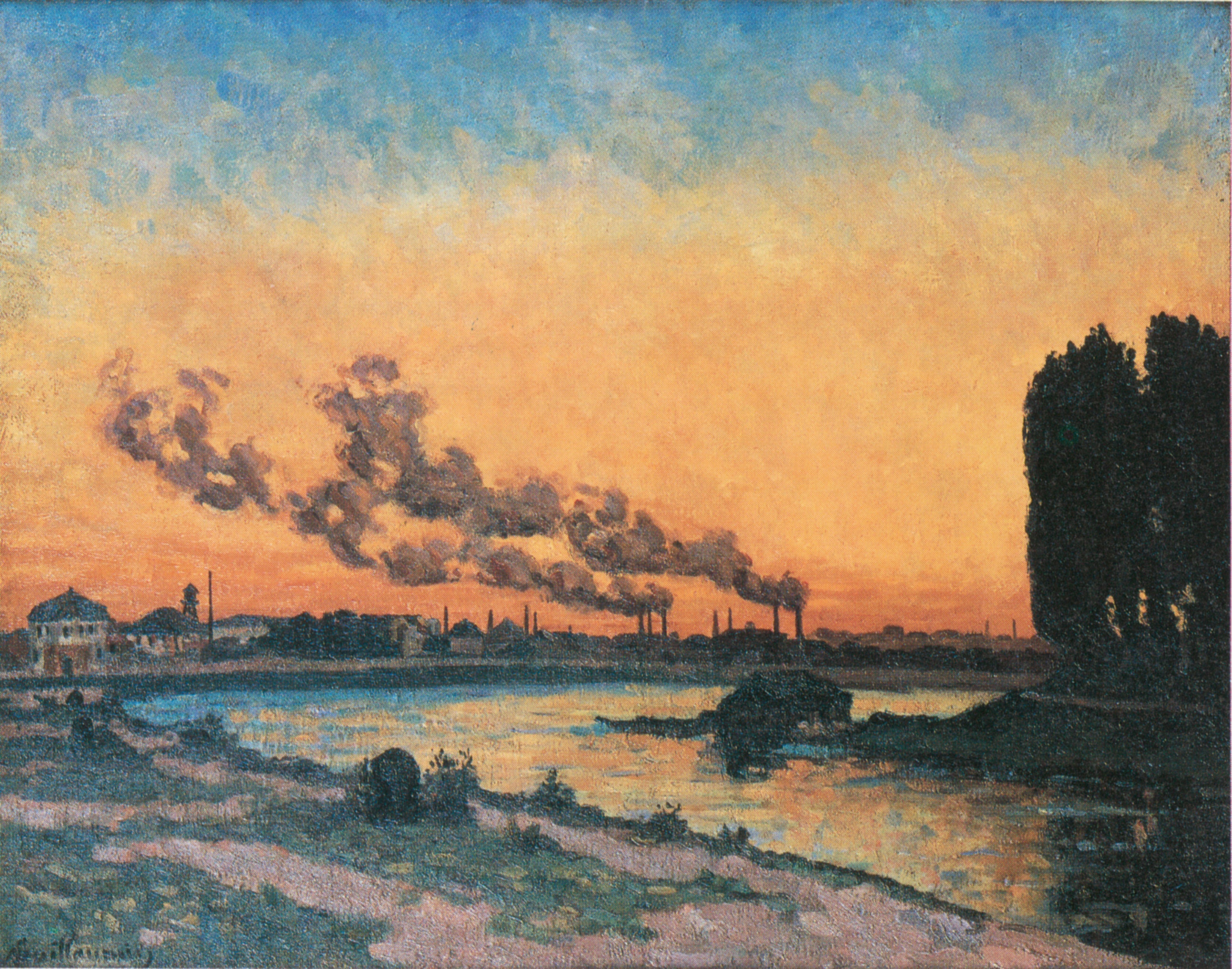 Soleil couchant à Ivry - Armand Guillaumin