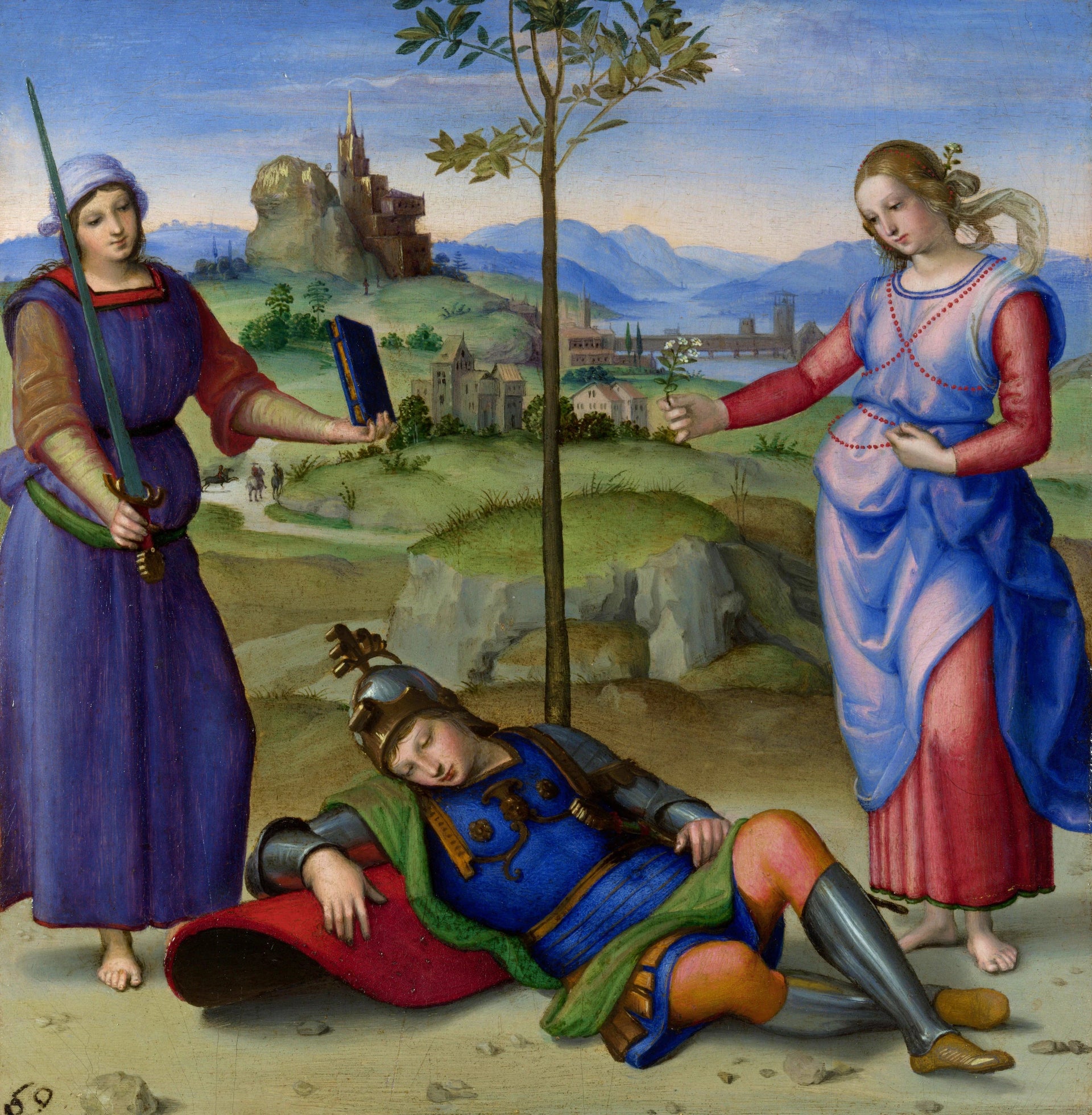 Le Songe du chevalier, vers 1504, Raphaël