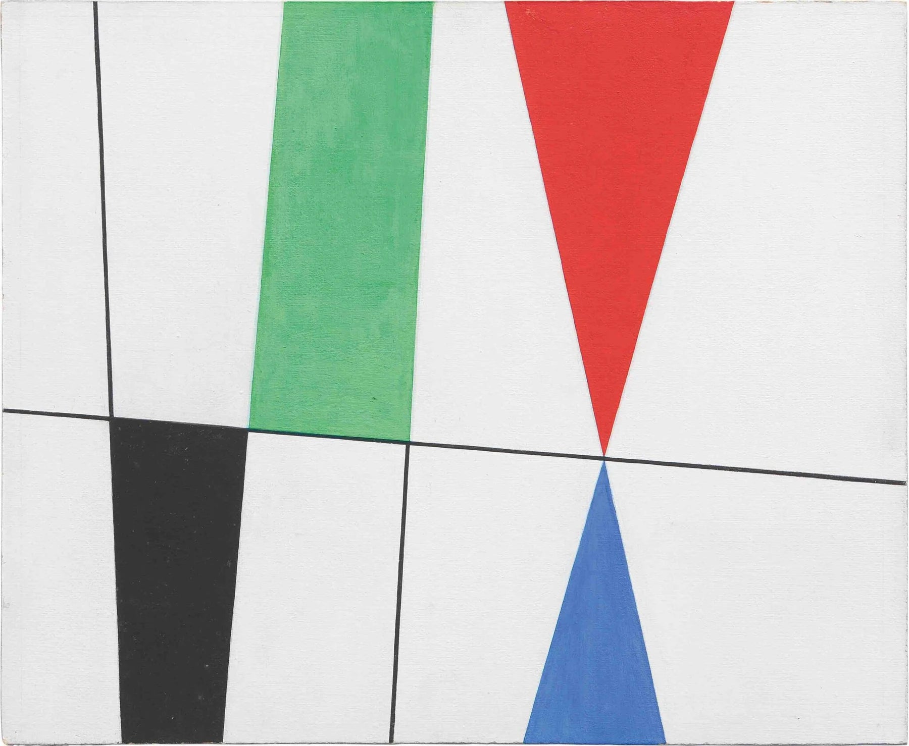 Composition verticale*, peinture de Sophie Taeuber-Arp