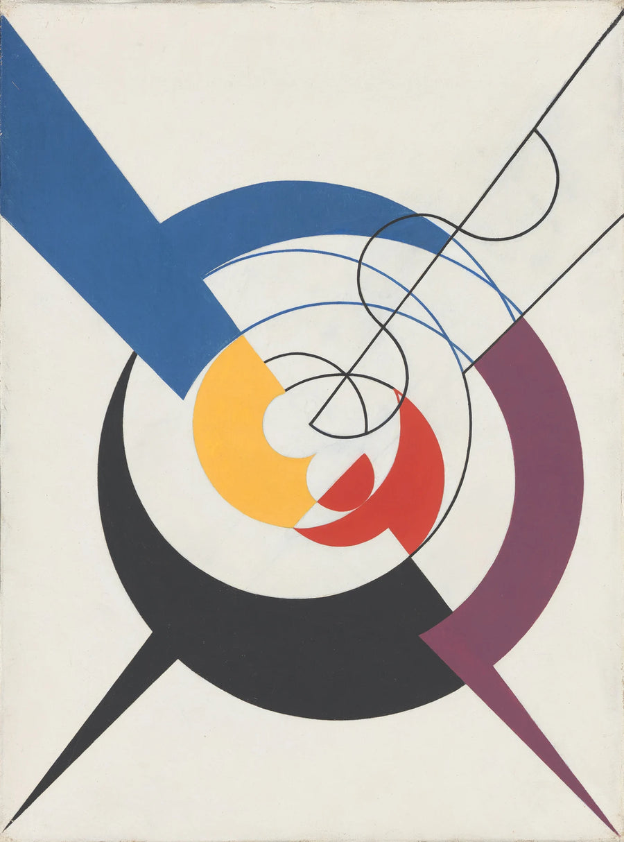 Construction dynamique, pénétration de spirales et diagonales - Sophie Taeuber-Arp