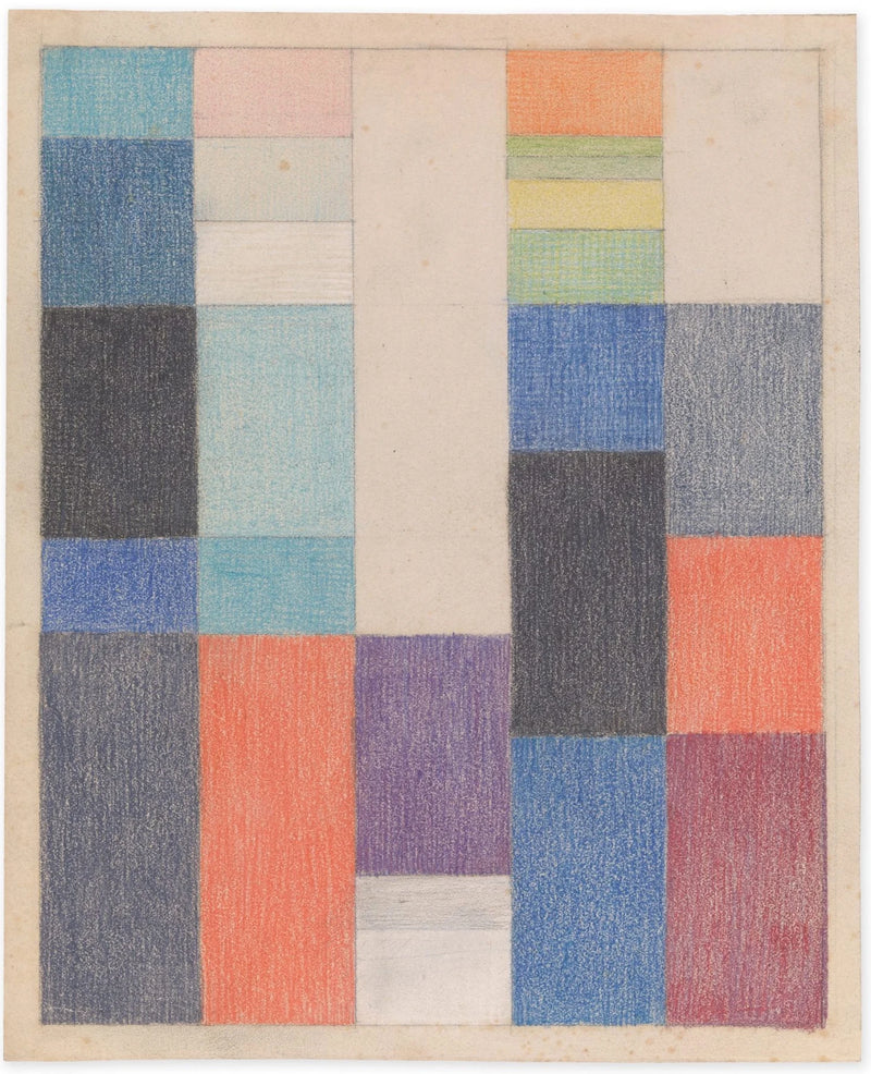 Composition verticale-horizontale (1916, version 2) - Sophie Taeuber-Arp