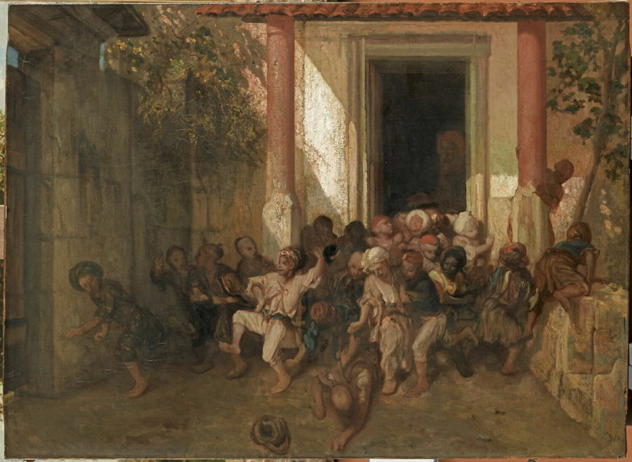 Sortie de l'école turque - Alexandre-Gabriel Decamps