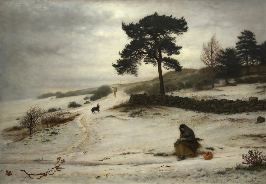 Soluk, soluk, kış rüzgarı - John Everett Millais