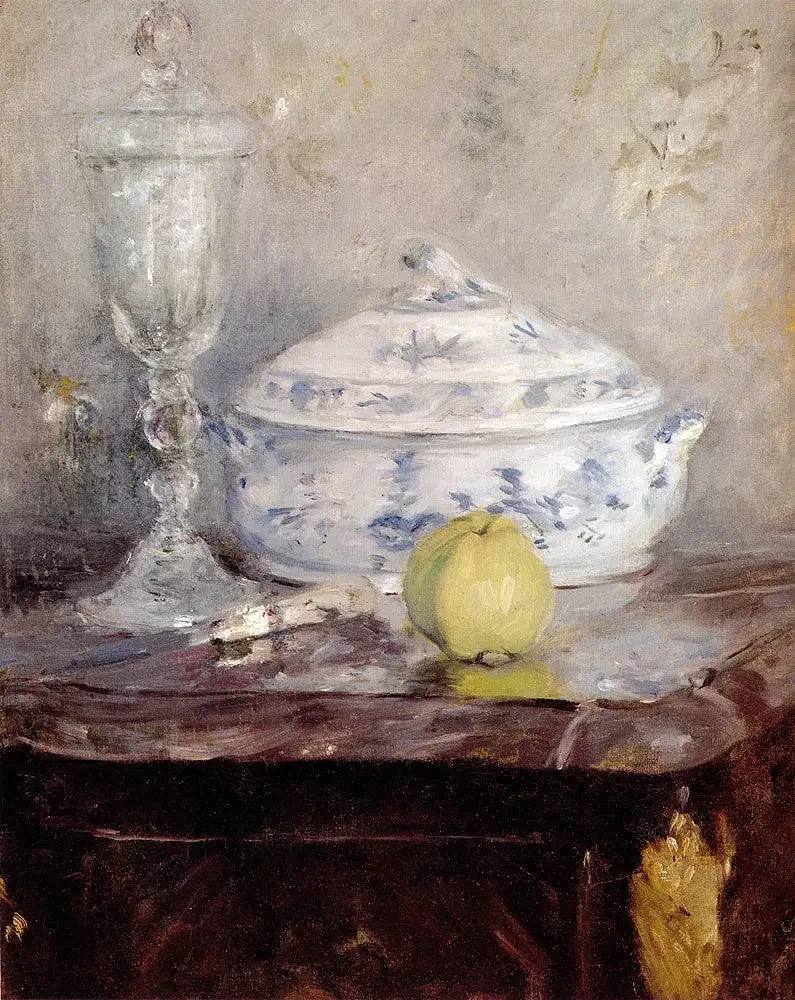 Çorba kasesi ve elma - Berthe Morisot