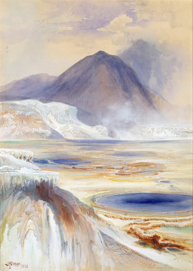 Mammoth Sıcak Kaynakları, Yellowstone - Thomas Moran