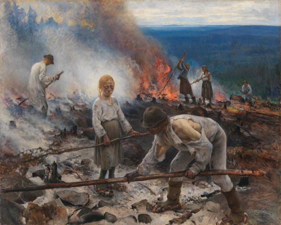Sous le joug (Brûlage des broussailles), Eero Järnefelt, 1893