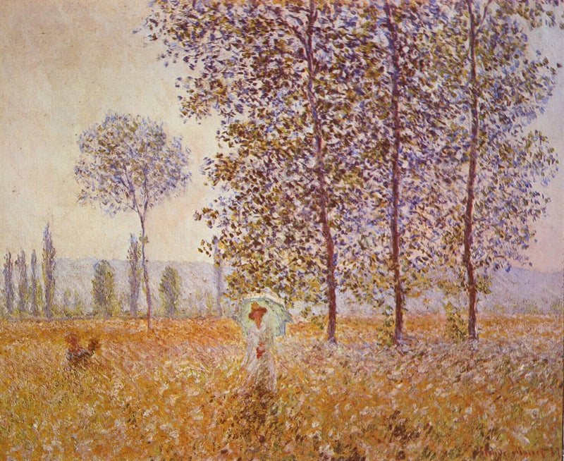 Kavakların altında güneş etkisi W1135 - Claude Monet
