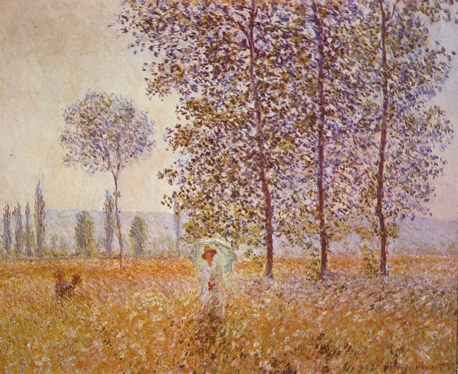 Topaç ağaçlarının altında - Claude Monet