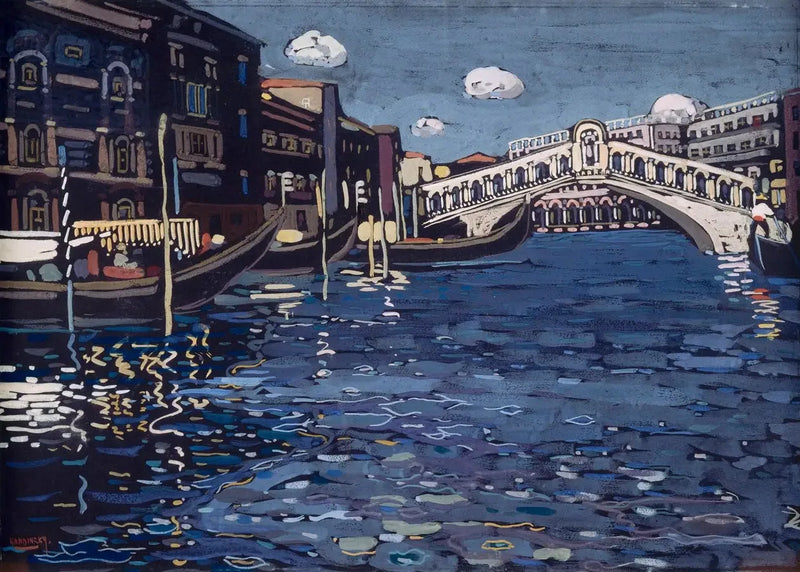 Venedik Anısı 4 (Rialto Köprüsü) - Vassily Kandinsky