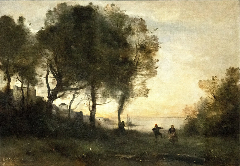İtalya Hatırası; Capri Kıyılarındaki Dansçı - Jean-Baptiste Camille Corot