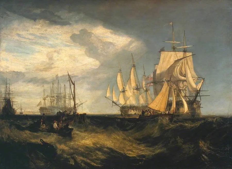 Spithead: İki Ele Geçirilmiş Danimarka Gemisi Portsmouth Limanı'na Giriş Yapıyor - J. M. W. Turner