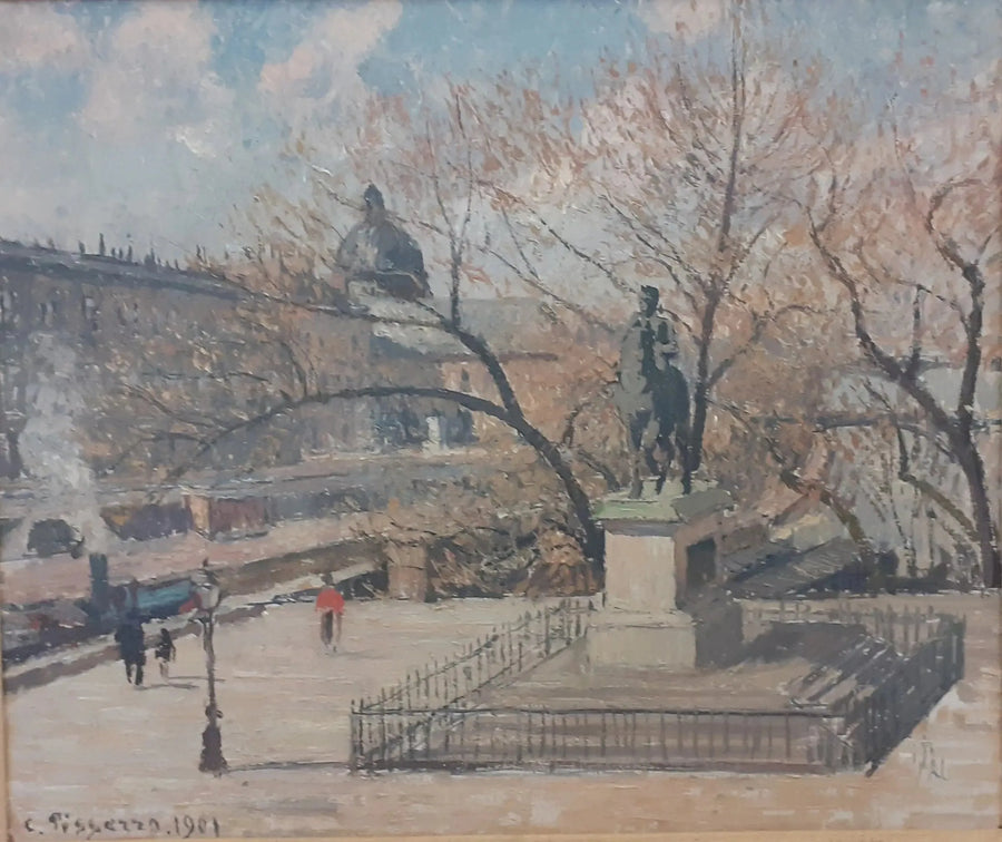 Henri IV Heykeli ve Para Dairesi, sabah, güneş - Camille Pissarro