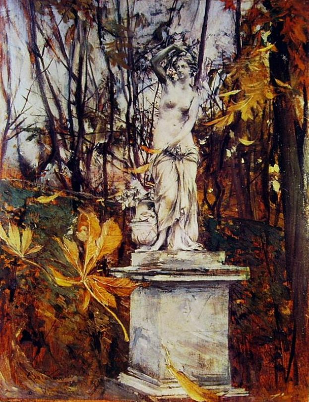 Versailles Parkındaki Heykel - Giovanni Boldini