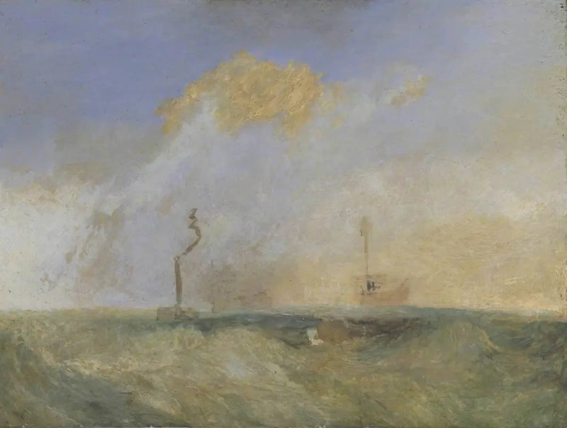 Buhar Gemisi ve Işık Gemisi; 'Savaşan Temeraire' için bir çalışma - J. M. W. Turner