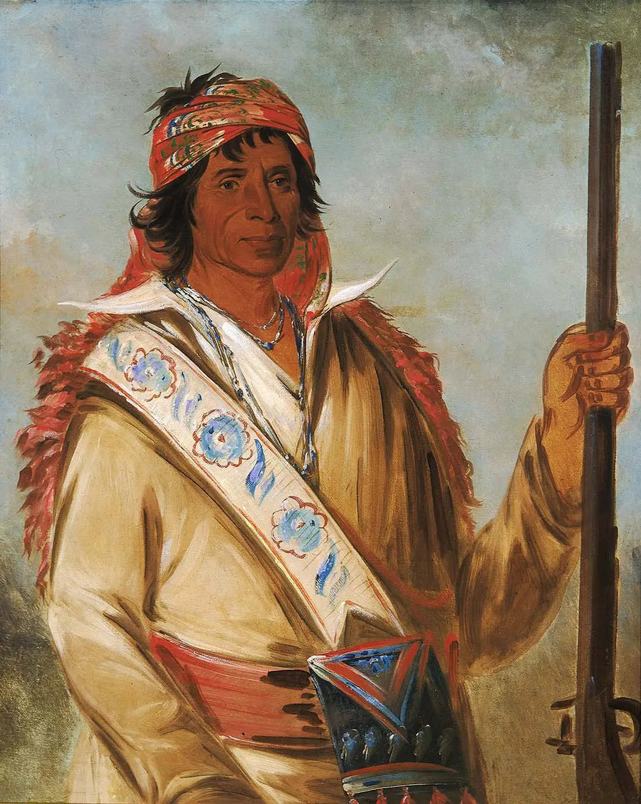 Steeh-tcha-kó-me-co, Büyük Kral (Ben Perryman olarak adlandırılır), bir şef - George Catlin