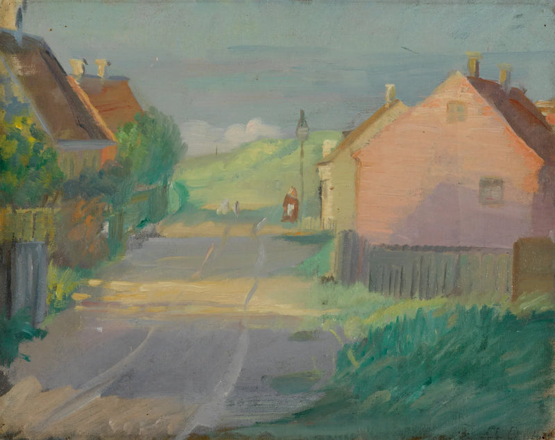 Østerbyvej. Skagen şehrinde bir ara sokak - Anna Ancher