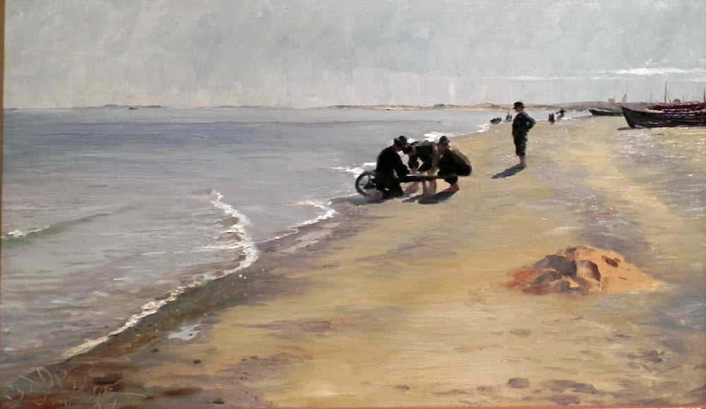 Südstrand bei Skagen - Peder Severin Krøyer image 1 copie peinte à la main à l’huile