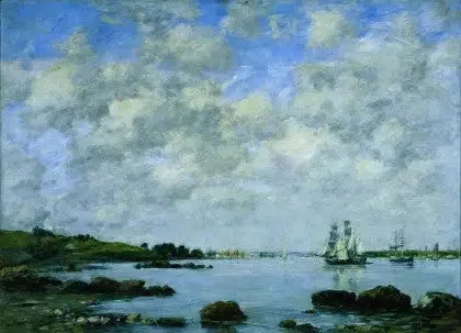 Meuse Nehri Üzerinde - Eugène Boudin