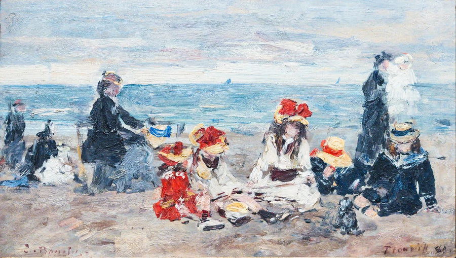Trouville Plajı'nda - Eugène Boudin