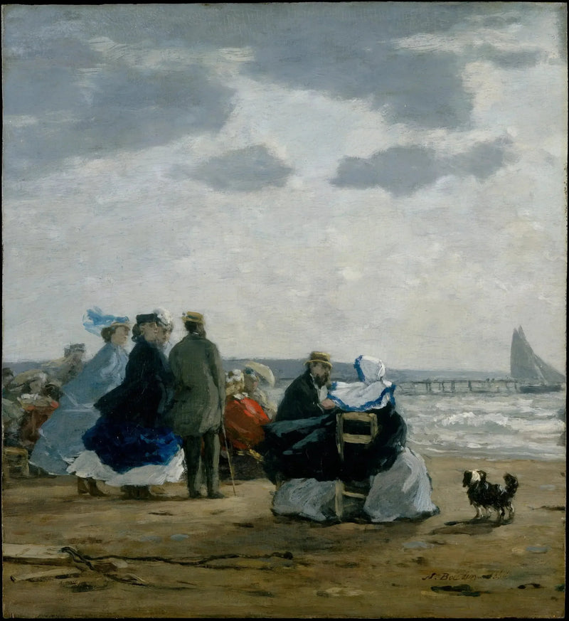 Plajda, Dieppe - Eugène Boudin