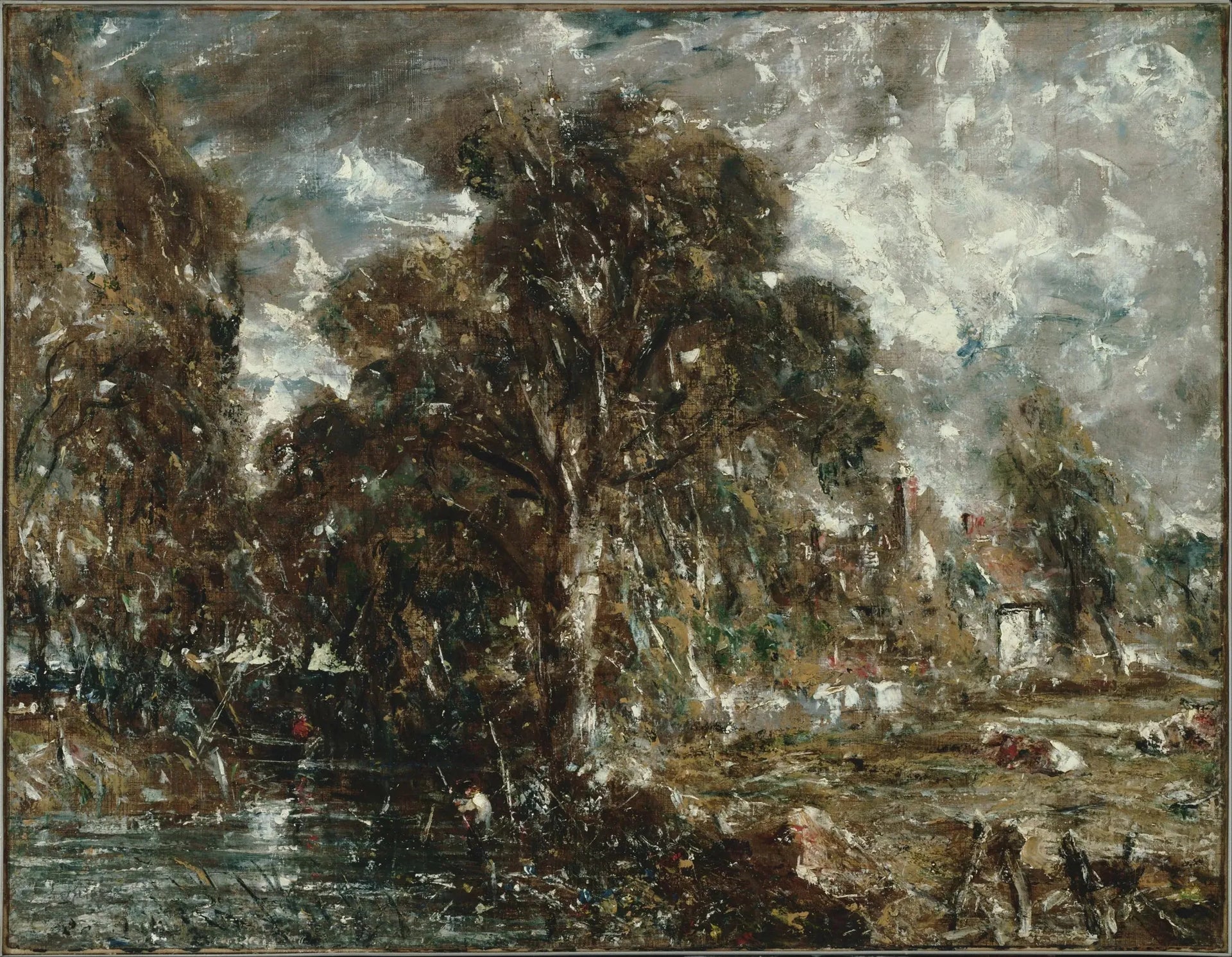Sur la rivière Stour - John Constable image 1 reproduction artisanale de tableau