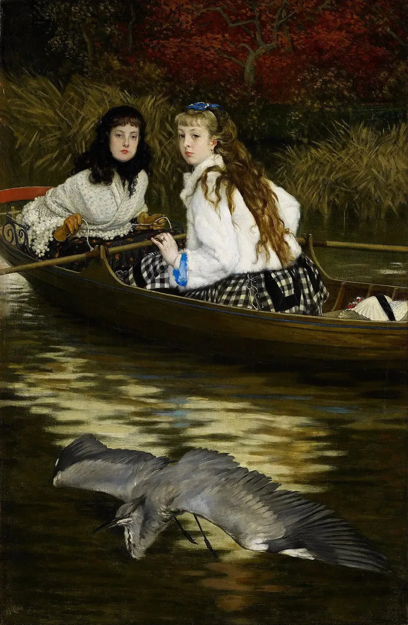 Tamise'de bir balıkçıl - James Tissot
