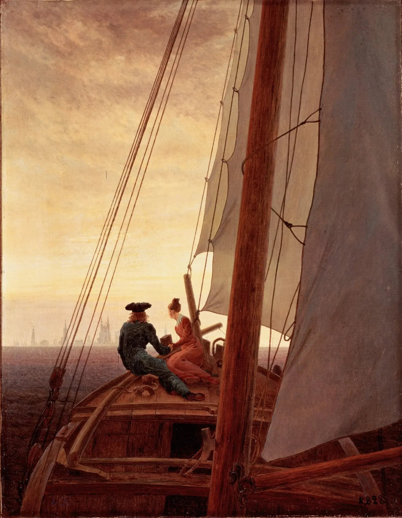 Yelkenli Gemide - Caspar David Friedrich