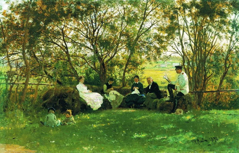 Çim Bankta - Ilya Repin