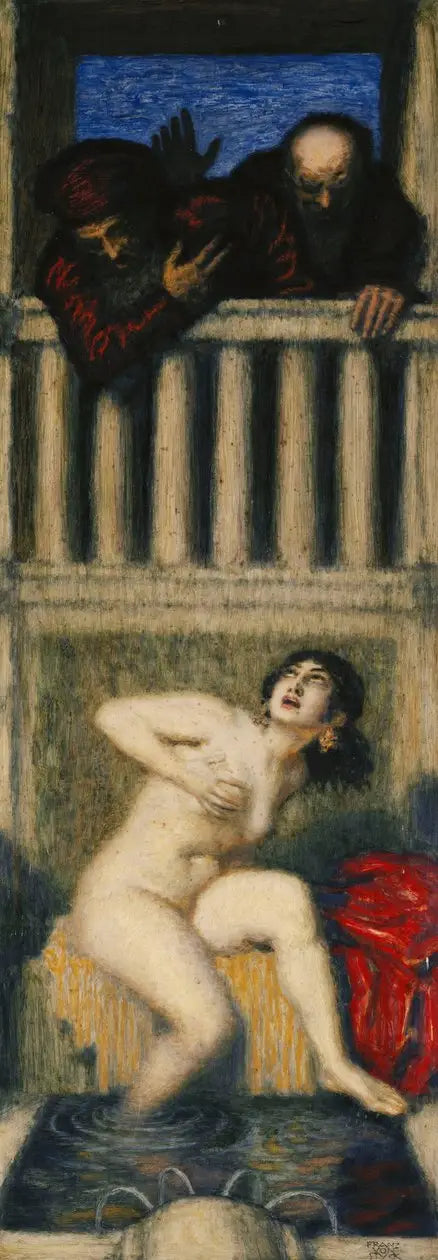 Suzanne ve İki Yaşlı - Franz von Stuck