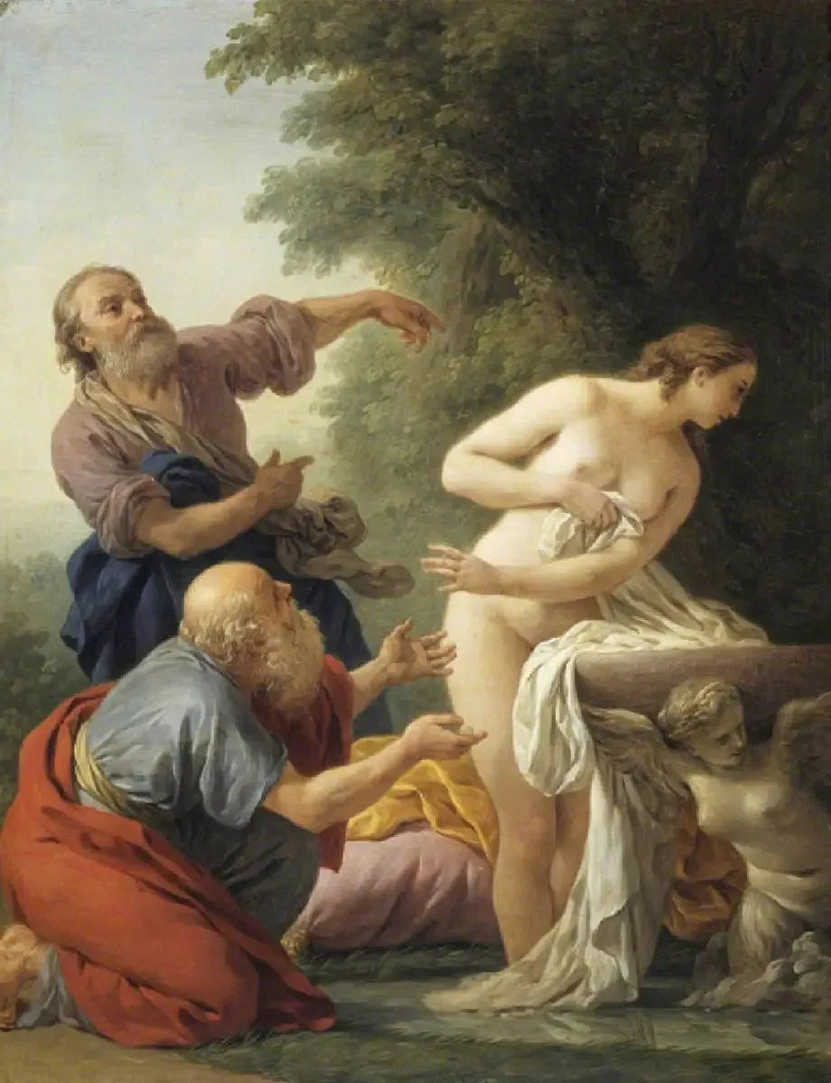 Suzanne et les vieillards - Louis Jean François Lagrenée image 1 reproduction artisanale de tableau