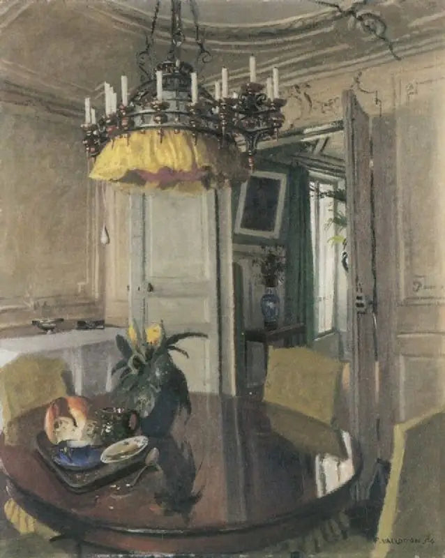 Yemek Odası Masası ve Buket - Félix Vallotton