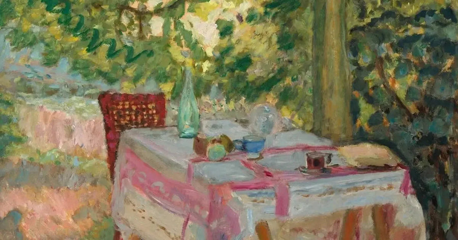 Bir bahçede hazırlanmış masa - Pierre Bonnard