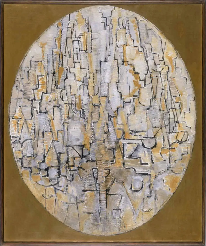 Tablo No 3: Ovalde Kompozisyon - Piet Mondrian
