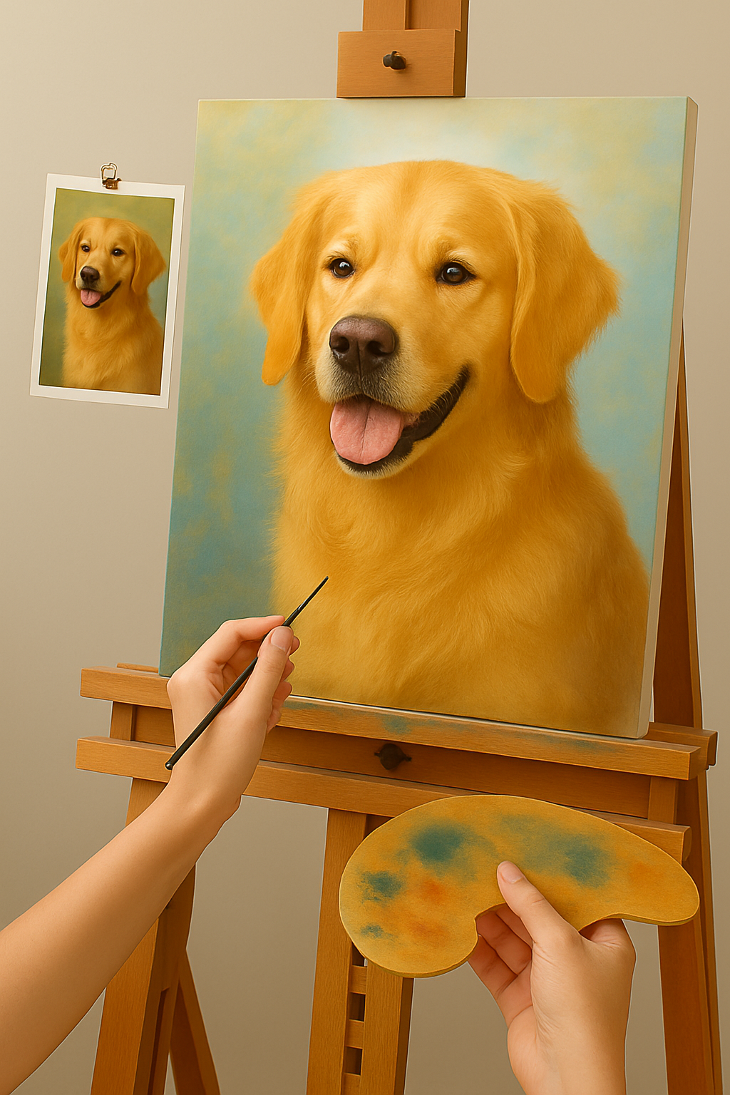 🎨 Kişiye Özel Köpek Tablosu – Eşsiz Yağlı Boya