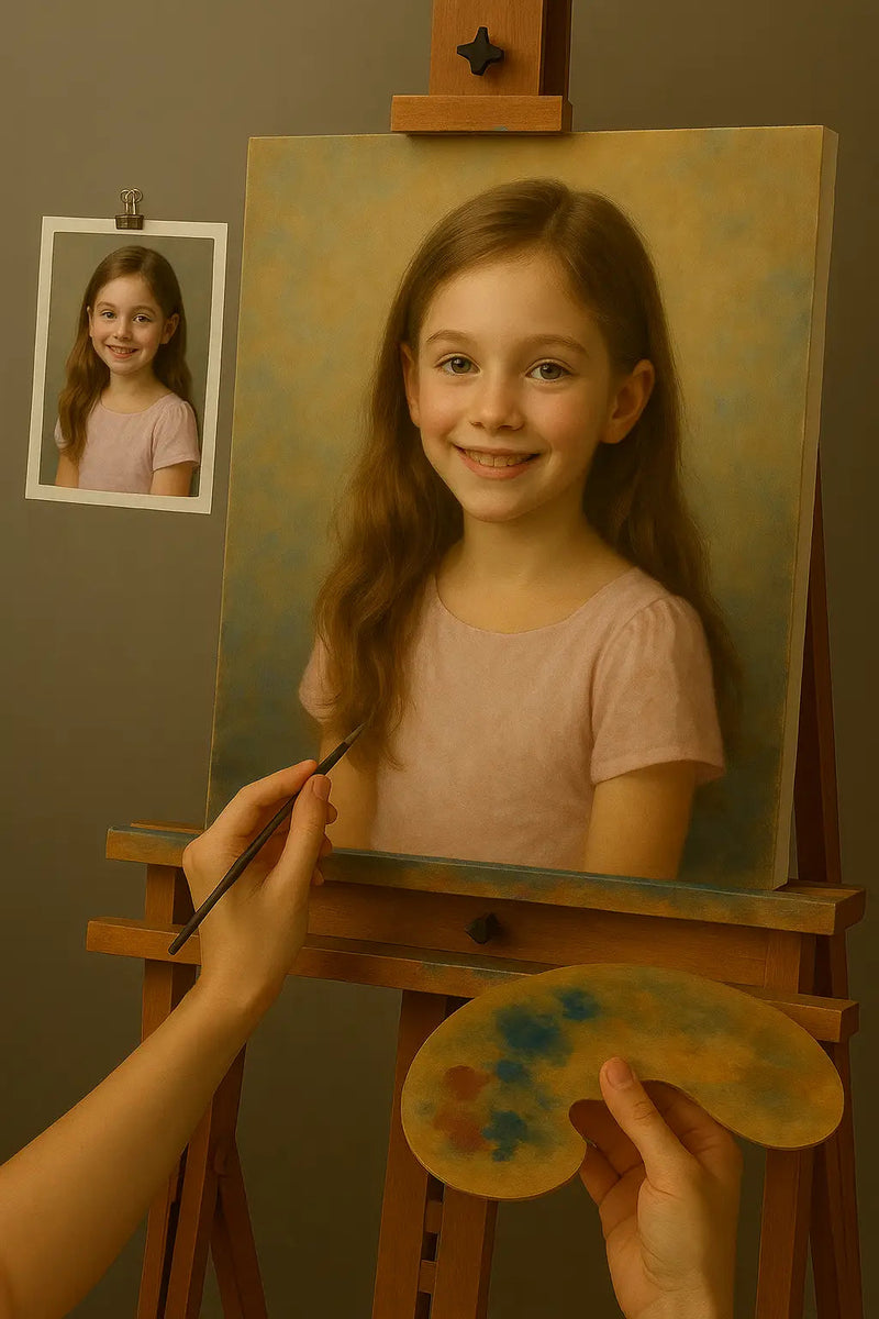 🎨 Çocuklar için kişiye özel tablo – Benzersiz Yağlı Boya