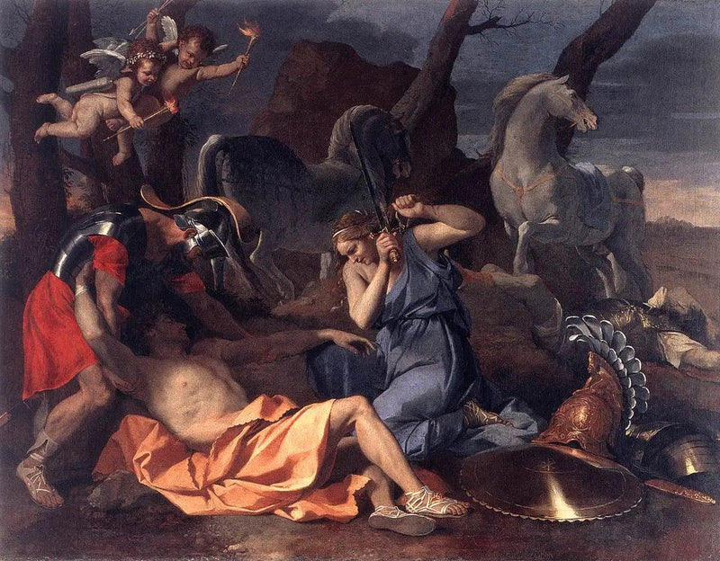 Tancrède ve Herminie - Nicolas Poussin