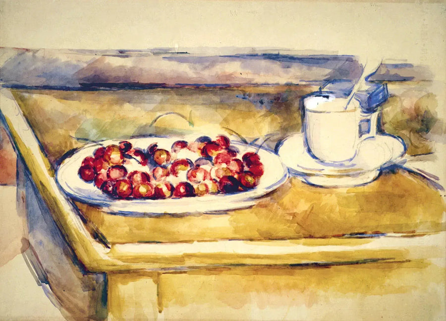 Kirazlı fincan ve tabak - Paul Cézanne