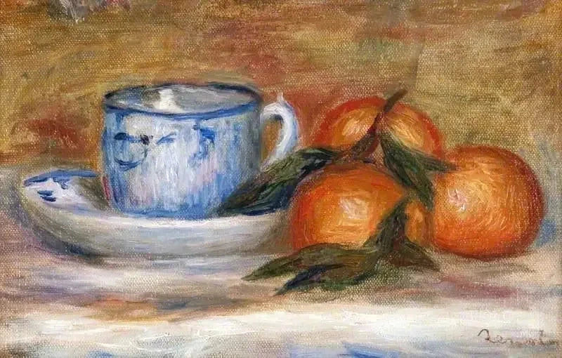 Fincan ve mandalina - Pierre-Auguste Renoir