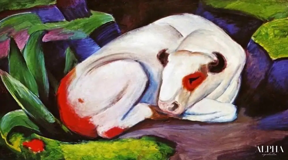 Taureau blanc - Franz Marc - Reproductions de tableaux et peintures haut de gamme