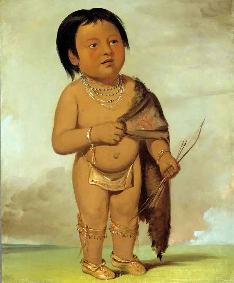 Tcha-aés-ka-ding, Buffalo Bull's Back Fat'in torunu - George Catlin