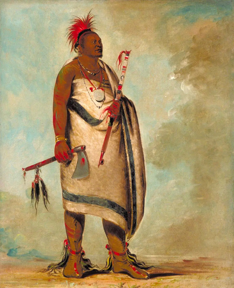 Tchong-tas-sáb-bee, Siyah Köpek, ikinci şef - George Catlin