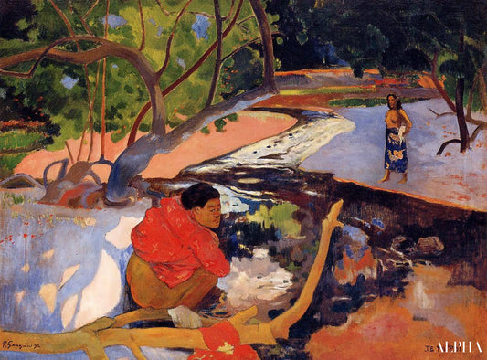 Te Poipoi (matin) - Paul Gauguin - Reproductions de tableaux et peintures haut de gamme