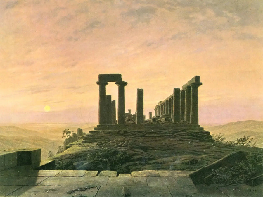 Agrigento'daki Junon Tapınağı - Caspar David Friedrich