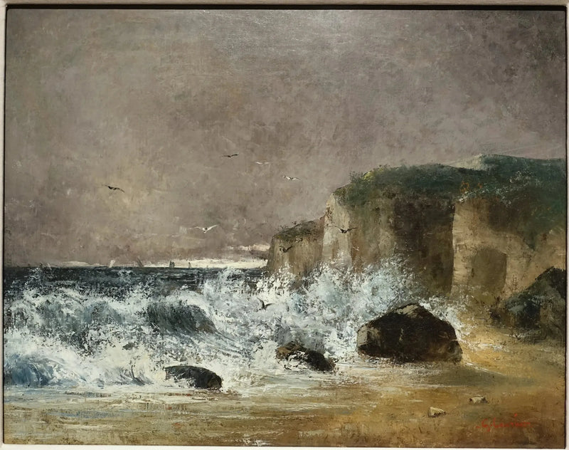 Fırtınalı hava Étretat'ta - Gustave Courbet