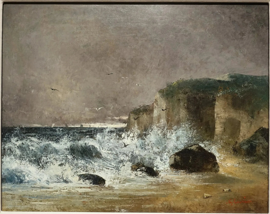 Fırtınalı hava Étretat'ta - Gustave Courbet